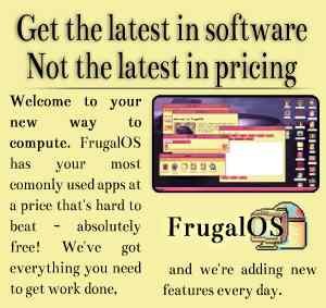 FrugalOS vintage ad